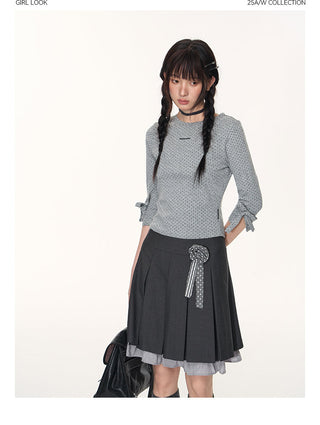 [TAKEANAP] polka dot bow tee