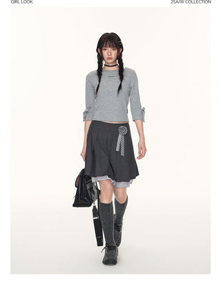 [TAKEANAP] polka dot bow tee