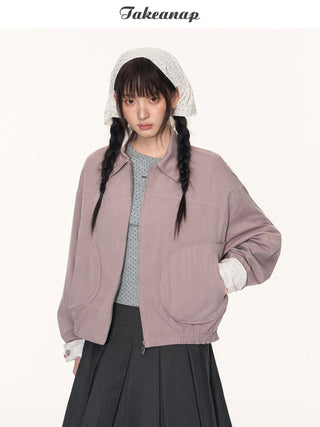 [TAKEANAP] polka dot bow tee