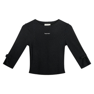 [TAKEANAP] polka dot bow tee