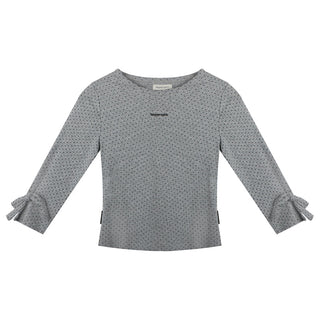 [TAKEANAP] polka dot bow tee