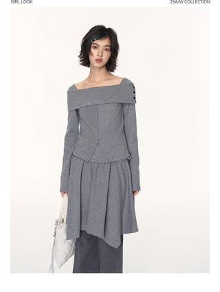 [TAKEANAP] split striped shirt