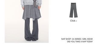 [TAKEANAP] split striped shirt