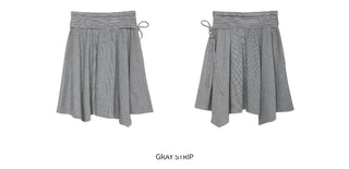 [TAKEANAP] split striped shirt