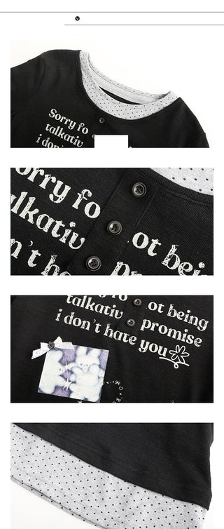 [TAKEANAP] contrast puzzle tee