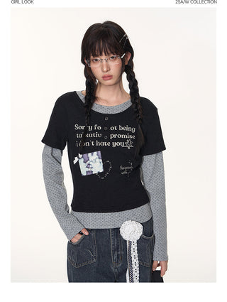 [TAKEANAP] contrast puzzle tee