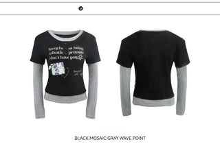 [TAKEANAP] contrast puzzle tee