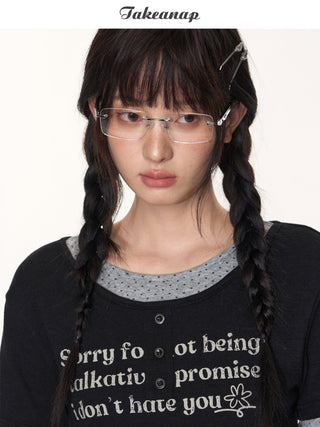 [TAKEANAP] contrast puzzle tee