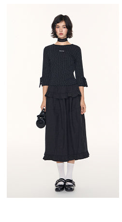 [TAKEANAP] lace patchwork tee