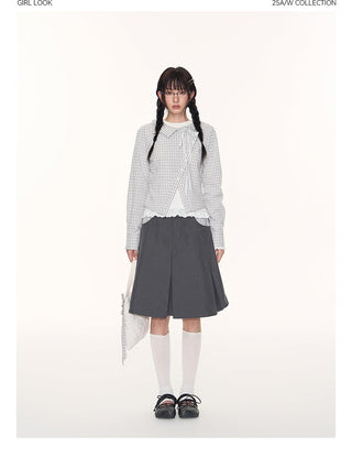 [TAKEANAP] lace patchwork tee