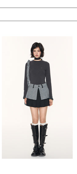 [TAKEANAP] plaid three-piece set