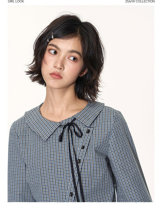 [TAKEANAP] plaid three-piece set