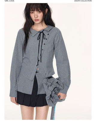 [TAKEANAP] plaid three-piece set