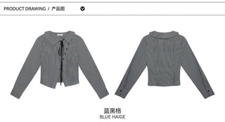[TAKEANAP] plaid three-piece set