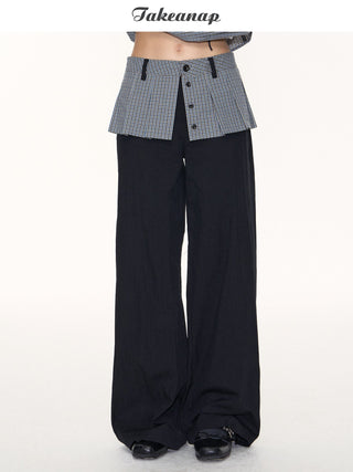 [TAKEANAP] plaid three-piece set