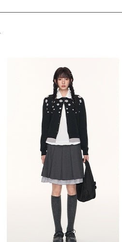 [TAKEANAP] polka dot cardigan