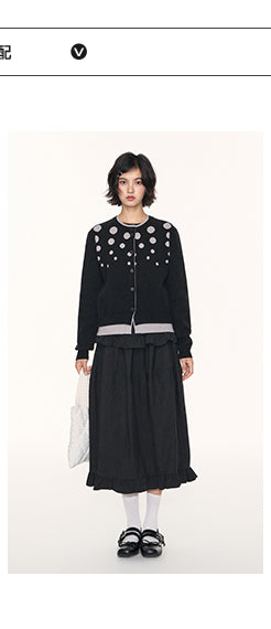 [TAKEANAP] polka dot cardigan