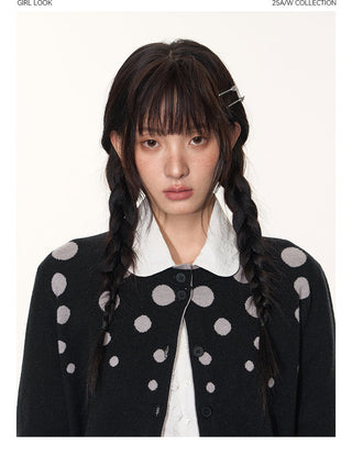 [TAKEANAP] polka dot cardigan