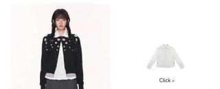 [TAKEANAP] polka dot cardigan