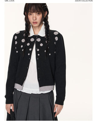 [TAKEANAP] polka dot cardigan