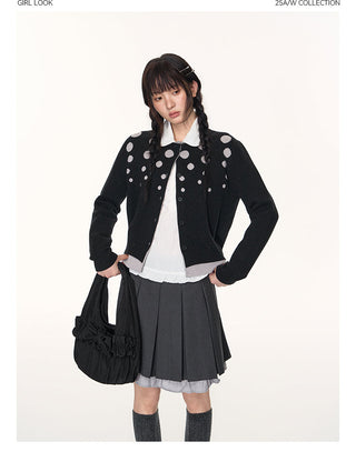 [TAKEANAP] polka dot cardigan