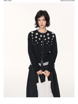 [TAKEANAP] polka dot cardigan