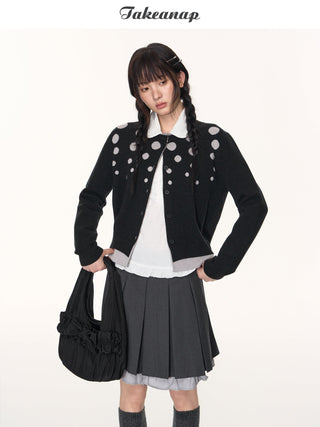 [TAKEANAP] polka dot cardigan