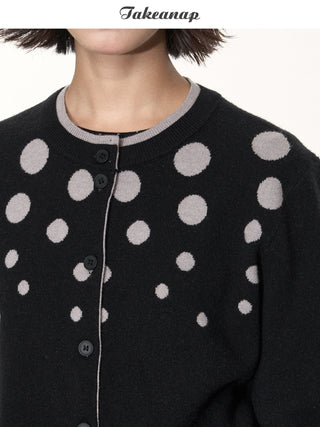 [TAKEANAP] polka dot cardigan