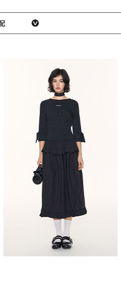 [TAKEANAP] ruffled black skirt