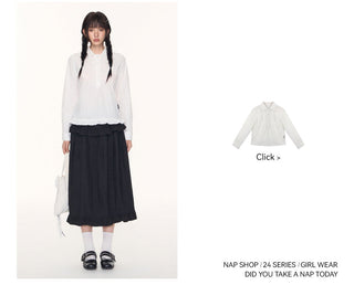 [TAKEANAP] ruffled black skirt