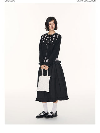 [TAKEANAP] ruffled black skirt
