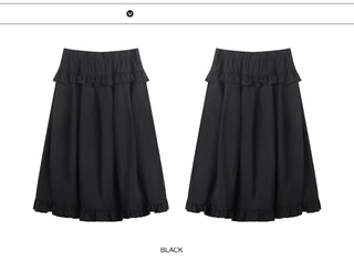 [TAKEANAP] ruffled black skirt
