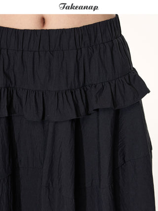 [TAKEANAP] ruffled black skirt