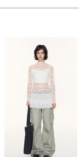 [TAKEANAP] lace bottoming shirt