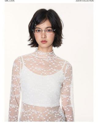 [TAKEANAP] lace bottoming shirt
