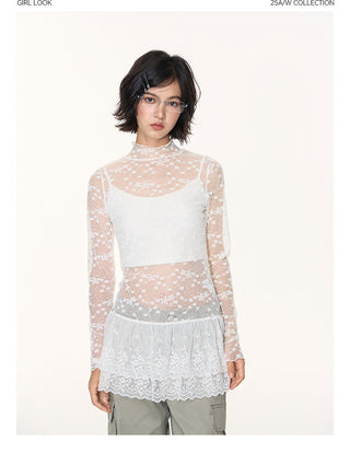 [TAKEANAP] lace bottoming shirt