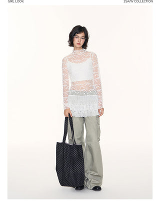 [TAKEANAP] lace bottoming shirt