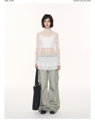 [TAKEANAP] lace bottoming shirt