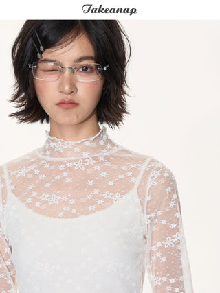 [TAKEANAP] lace bottoming shirt