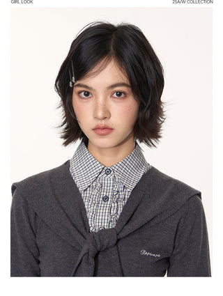 [TAKEANAP] detachable waistcoat knit
