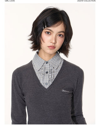[TAKEANAP] detachable waistcoat knit