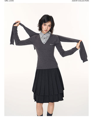 [TAKEANAP] detachable waistcoat knit