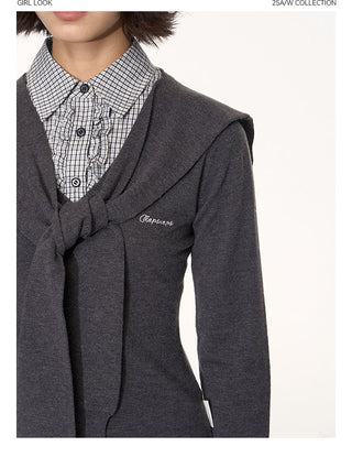 [TAKEANAP] detachable waistcoat knit