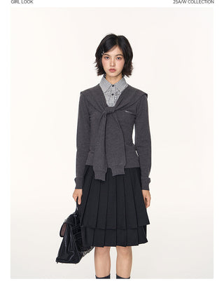 [TAKEANAP] detachable waistcoat knit