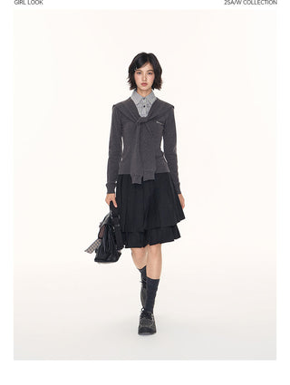 [TAKEANAP] detachable waistcoat knit