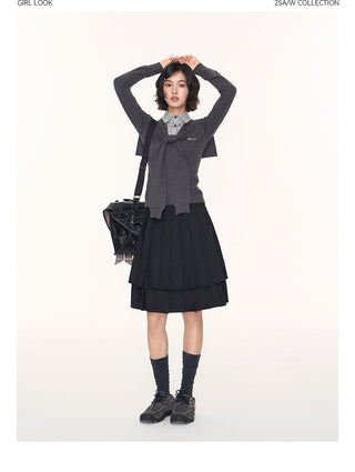 [TAKEANAP] detachable waistcoat knit