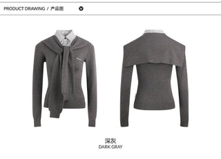 [TAKEANAP] detachable waistcoat knit