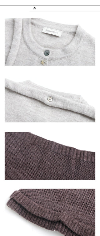 [TAKEANAP] button cardigan set
