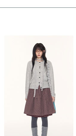[TAKEANAP] button cardigan set