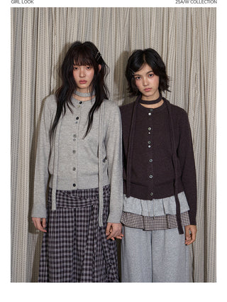 [TAKEANAP] button cardigan set